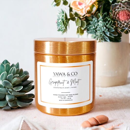 Grapefruit & Mint | Wooden Wick Candle