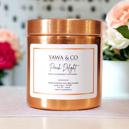 Peach Delight | Wooden Wick Candle